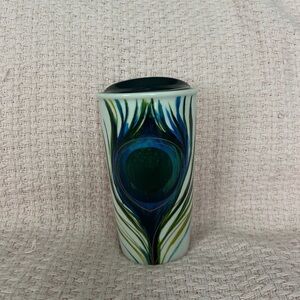 Starbucks Peacock Feather Ceramic Tumbler